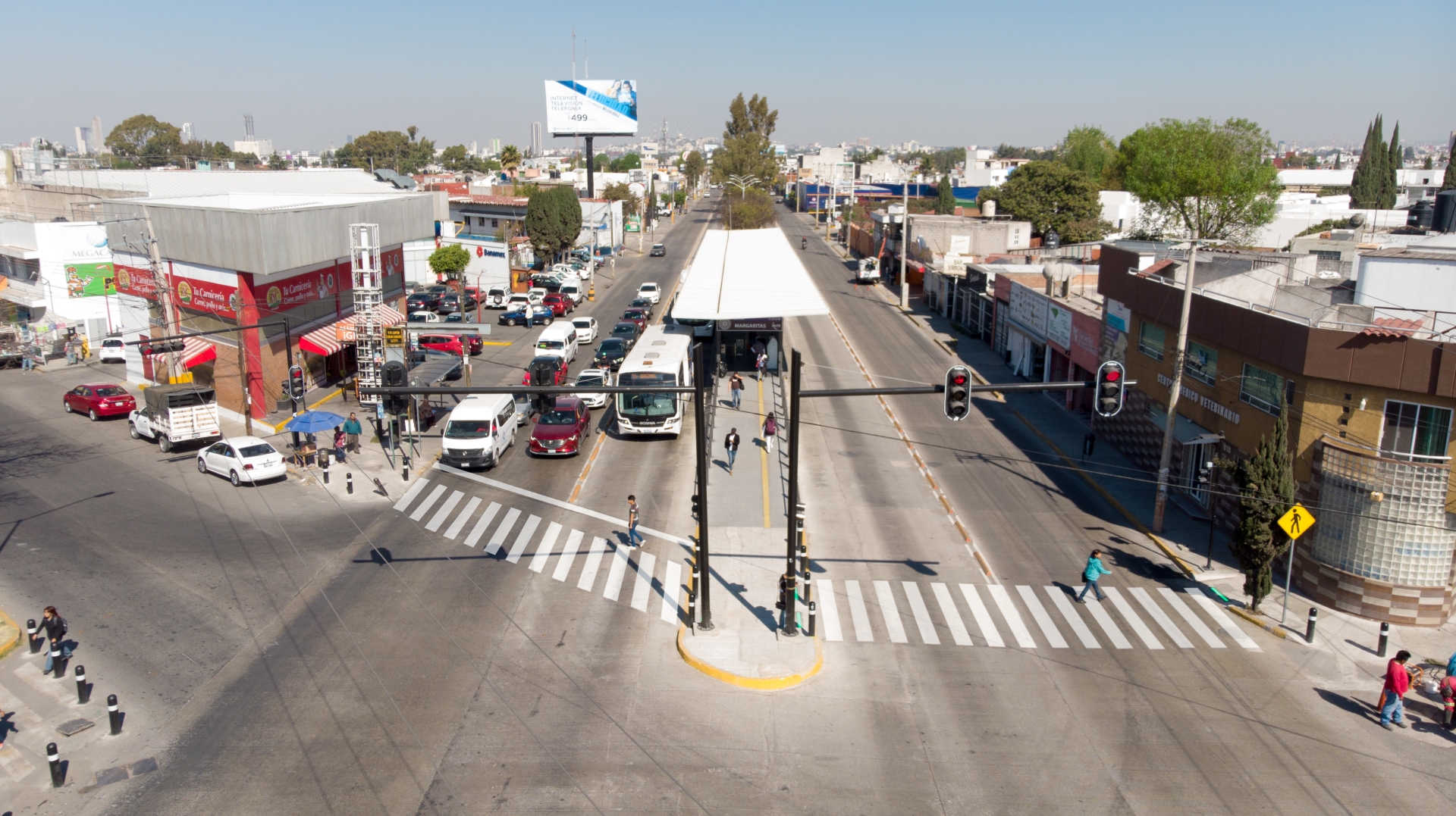 Parada Las Torres con sincronización eficiente y dispositivos de seguridad, Línea 3 RUTA Puebla