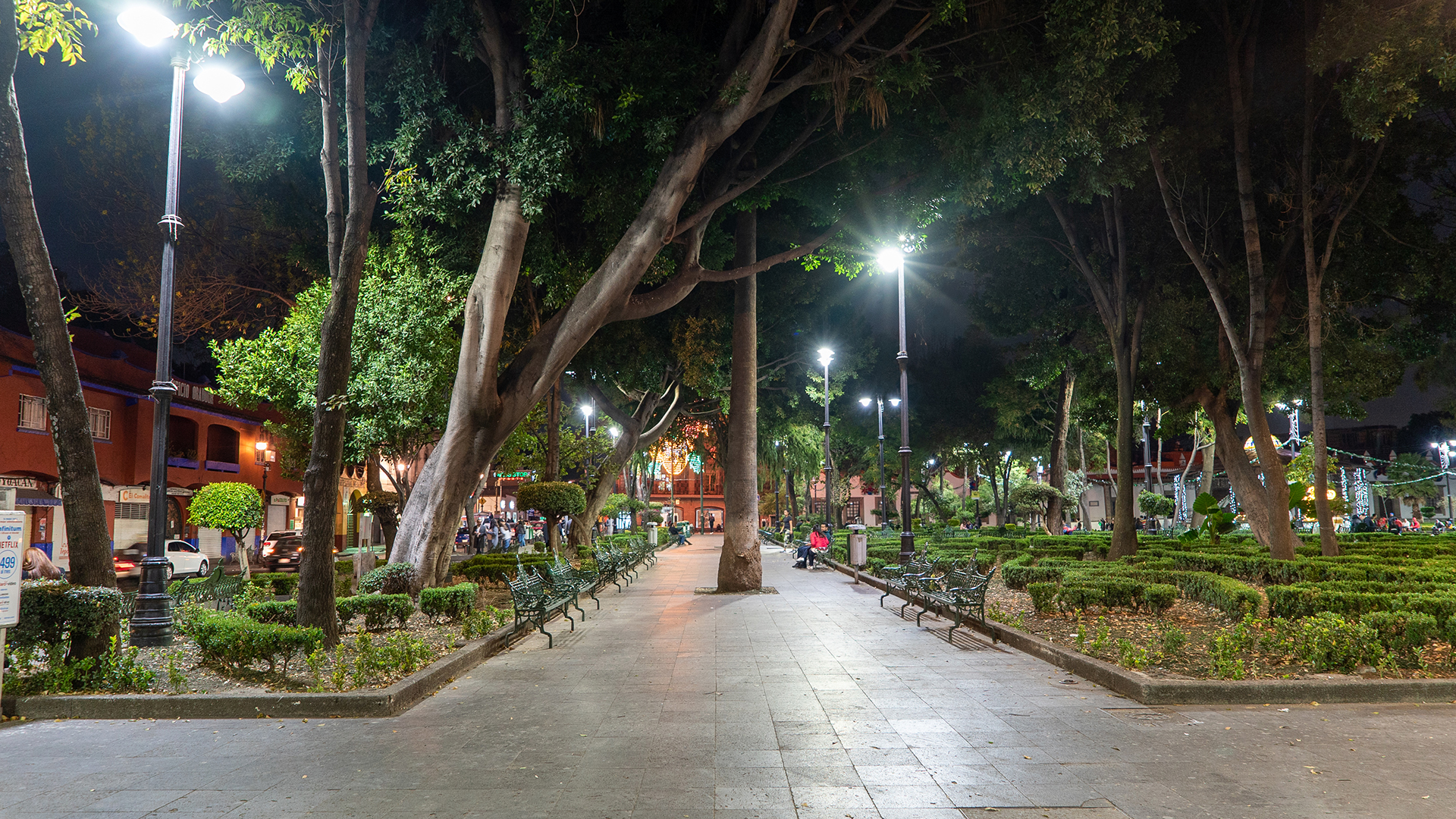 Parque con iluminación de Espacios Recreativos Coyoacán