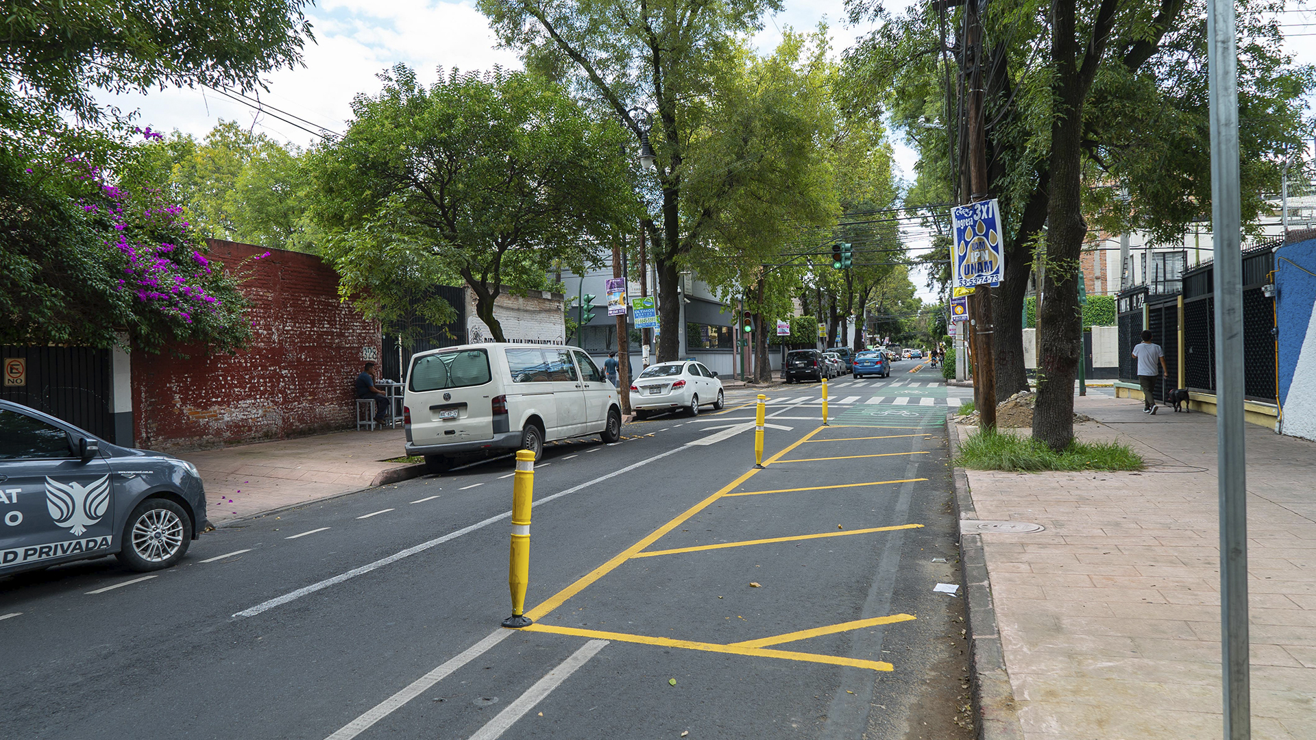 Toma de piso de Ciclovía integral y señalamientos amarillos para una movilidad sostenible e incluyente