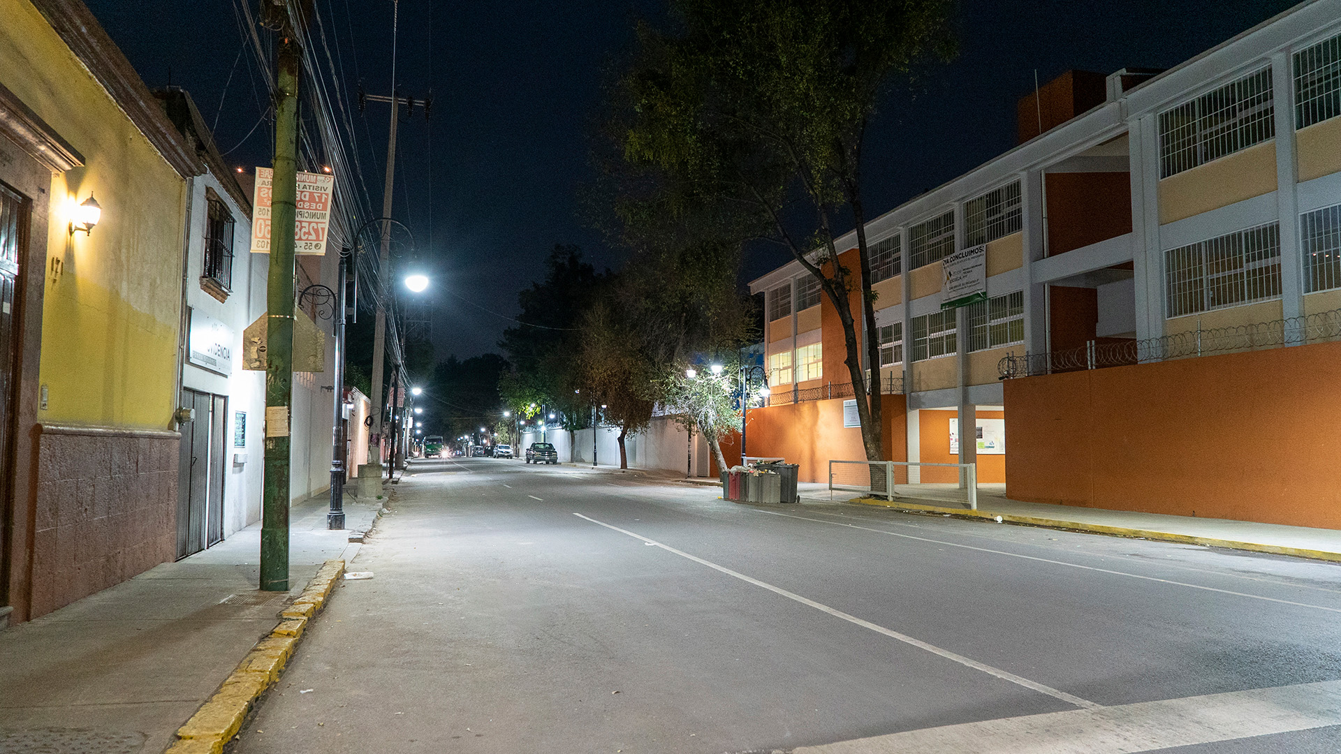 Av. Miguel Hidalgo iluminada y segura en Coyoacán