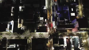 Alumbrado público en zona Medicina Buap