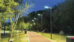 Alumbrado Publico en Parque Laguna de Chapulco en Puebla