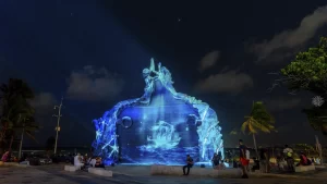 Videomapping de Arco Maya en Playa del Carmen