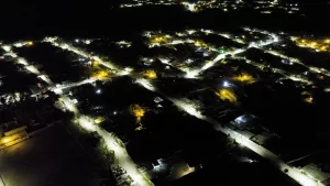 Foto con dron de Alumbrado público en Zacatecas