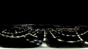 Foto con dron de Alumbrado público en Zacatecas